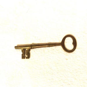 Vintage Large Brass Skeleton Key – Heavy Paperweight & Rustic Wall Decor