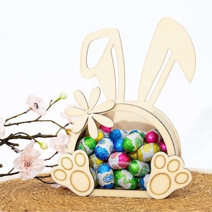 Bunny Box - chocolate egg holder - Easter gift idea - laser cut file