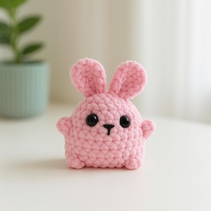 Bunny Crochet Pattern, Low-Sew Amigurumi Crochet Plushie Tutorial, Amigurumi Patter, Crochet Pattern Gift, Cute Toy Pattern