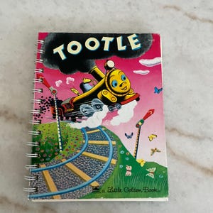 Upcycled Tootle the Train Book Cover Journal