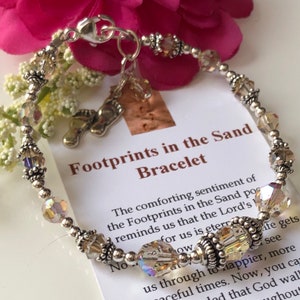 Footprints in the Sand Bracelet Inspirational Jewelry