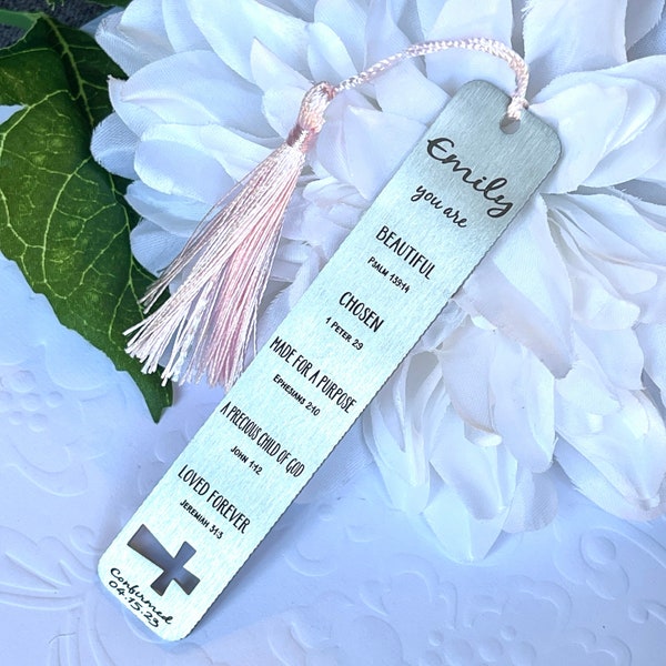 Confirmation Bookmark Personalized Bookmark Bible Bookmark Confirmation Gift Girl YOU ARE BEAUTIFUL