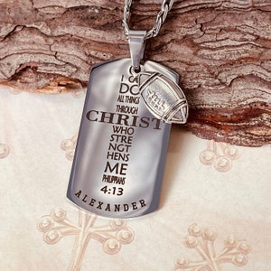 RCIA Mens Gift Personalized Sports Cross Dogtag
