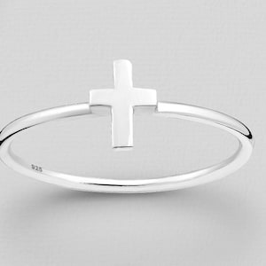 Confirmation Gift for Girls, Cross Ring, Christian Jewelry, Silver 925 Ring, Sterling Silver Ring, Religious Gift