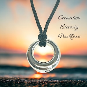 Personalized Memorial Cremation Urn Necklace Eternity Ring
