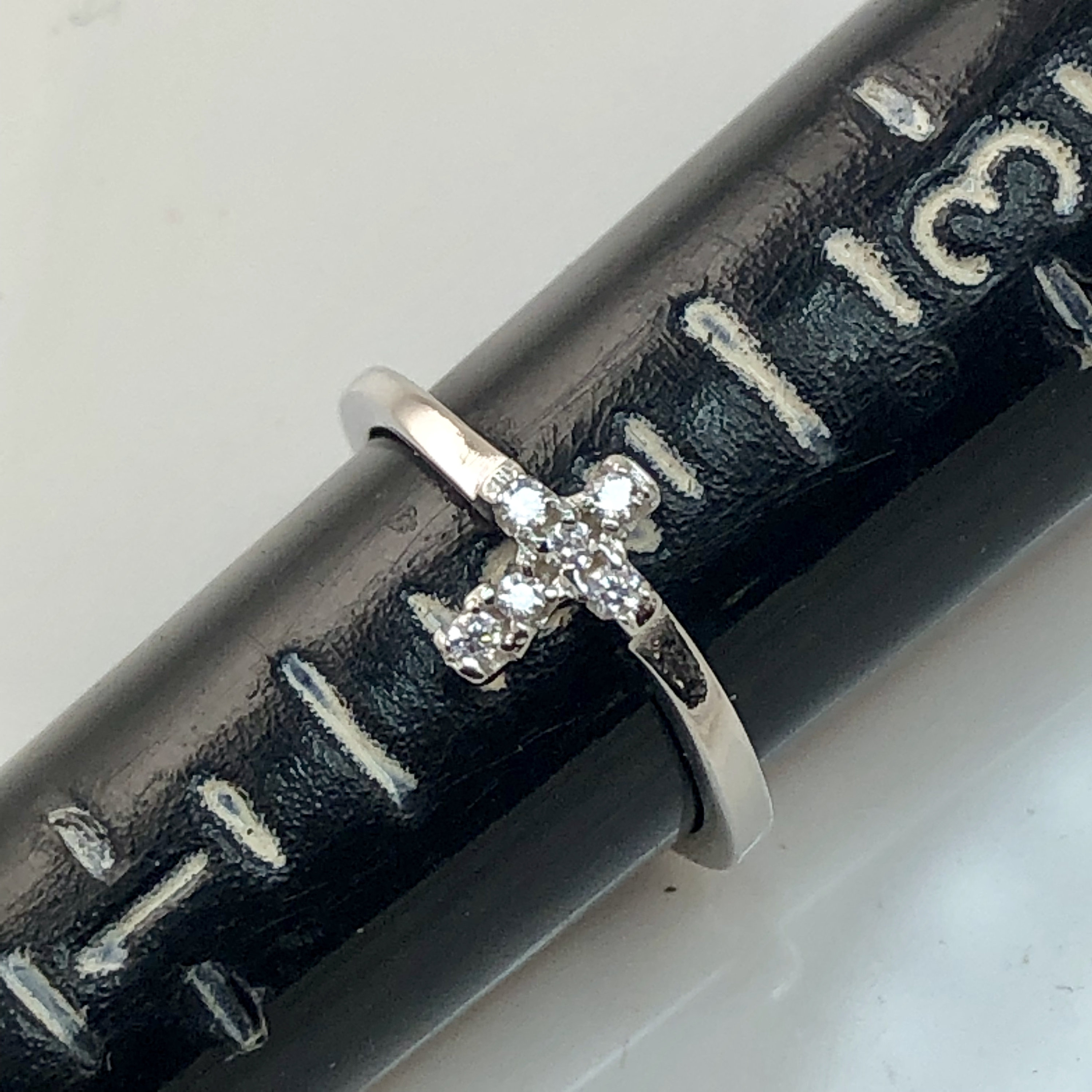 ADJUSTABLE First Communion Sterling Silver Ring With Crystal CZ Cross ...