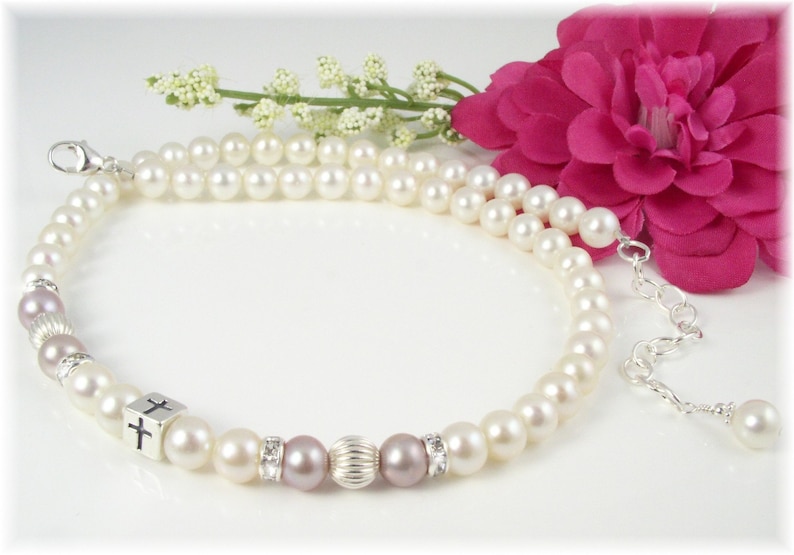 BABY Girl Baptism Christening Bracelet Freshwater Pearls Etsy
