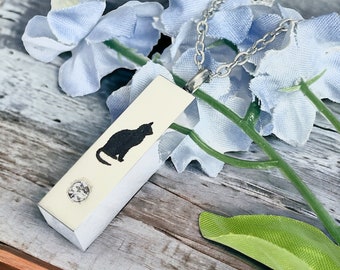Cat Pet Memorial Cremation Urn Necklace Pet Loss Gift
