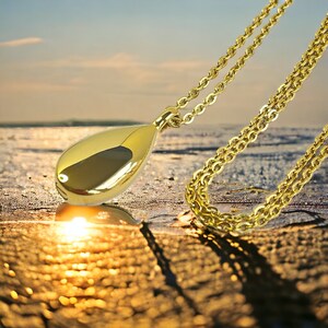 Personalized Memorial Cremation Urn Necklace Teardrop