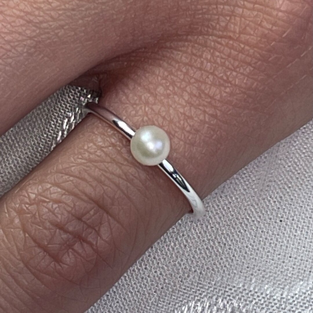 First Communion Gift for Girls, 925 Silver Pearl Ring, First Communion ...