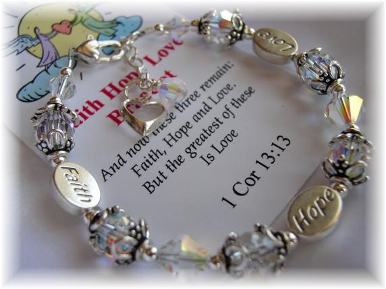 Faith Hope Love Bracelet Inspirational Jewelry Etsy