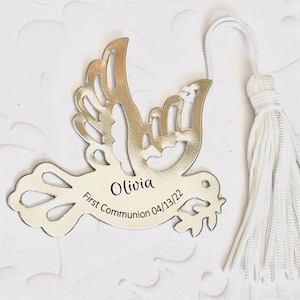 First Communion Bookmark Personalized Bookmark Bible Bookmark First Communion Gift Girl