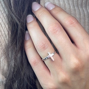 Cross Ring, Christian Jewelry, Silver 925 Ring, Sterling Silver Cross Ring, Religious Gift, Religious Jewelry, Womens Cross Ring