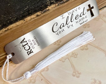 RCIA Gift Bookmark Personalized Bookmark Bible Bookmark Sponsor Isaiah 43:1