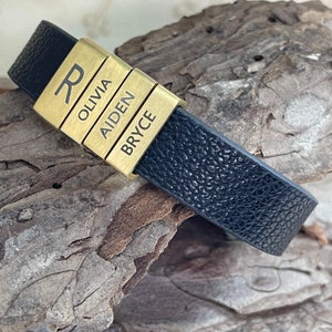 Dad Bracelet, New Father Gift, Husband Birthday Gift, Bracelet With Kids Names, Birthday Gift For Dad, Baby Shower Gift for Dad