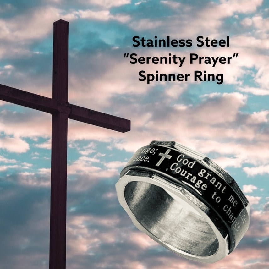 Confirmation Gifts for Boys Serenity Prayer Ring Rotating Spinning ...
