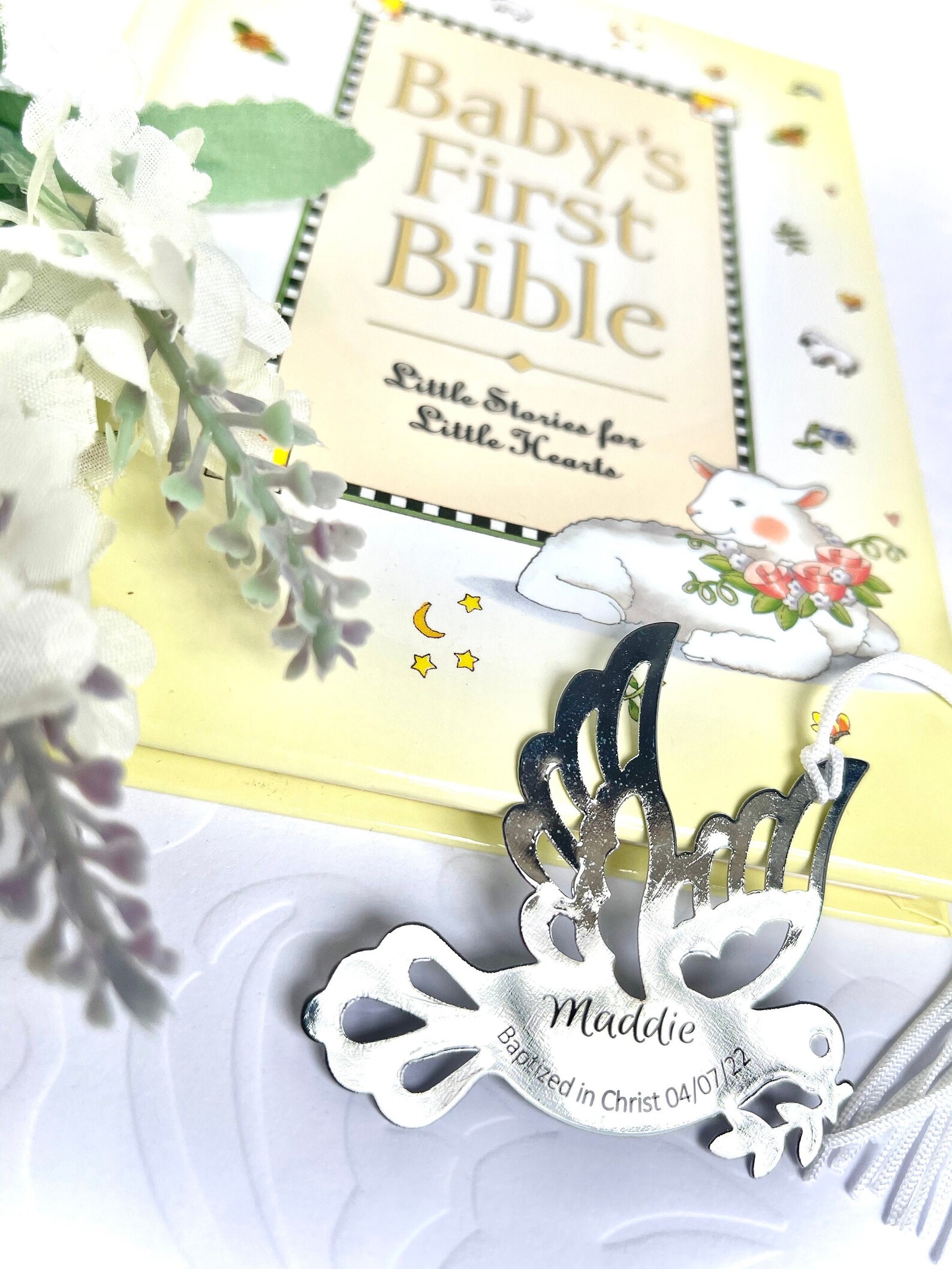 Baby Shower New Baby Gift Bible & Bookmark Gift Set Etsy
