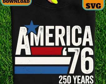 América 76 250 años Retro Vintage 1776 2026 Patriótico 4 de julio Svg Png / Vintage América 1776 Descarga digital por sublimación