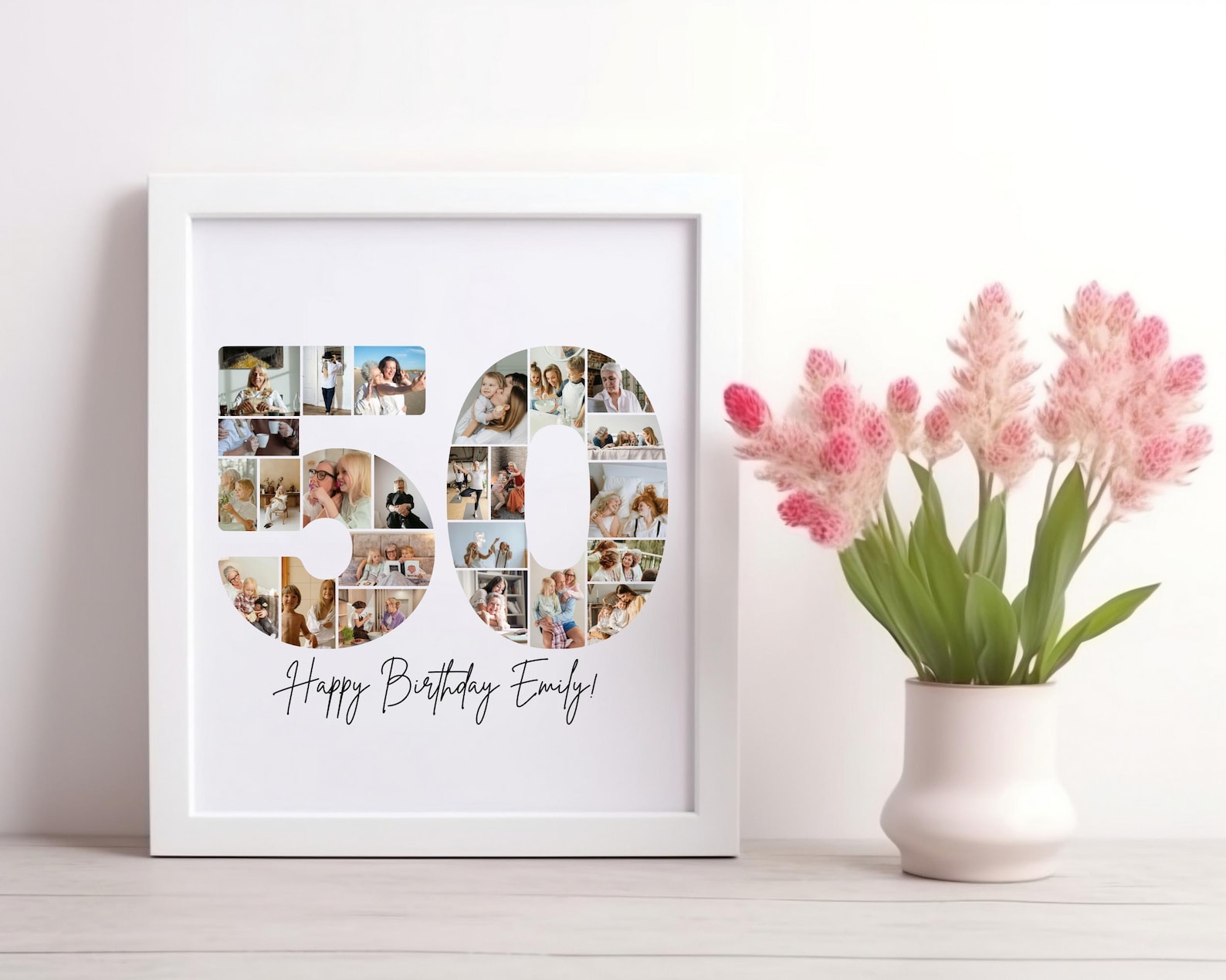 50th Birthday Photo Collage: Personalized Digital Poster (editable 50th Birthday Photo Collage: Personalized Digital Poster (editable