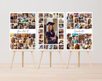 Graduation Welcome Sign 2026, Photo Collage Template, Class of 2026 Party Display, Senior Gift