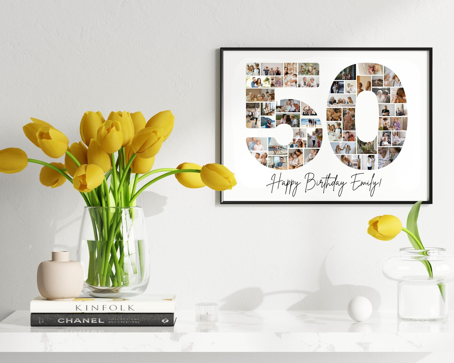 50th Birthday Photo Collage: Personalized Digital Poster (editable 50th Birthday Photo Collage: Personalized Digital Poster (editable