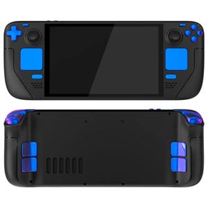 Valve Steam Deck Custom Buttons Upgrade OLED Model - Chameleon Purple Blue (Mail In Service)