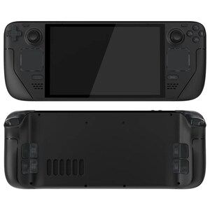Valve Steam Deck Custom Buttons Upgrade OLED Model - Clear Slate Black (Mail In Service)