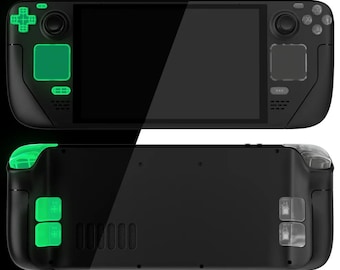Valve Steam Deck Custom Buttons Upgrade OLED Model - Glow In The Dark - Green (Mail In Service)