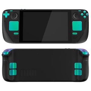Valve Steam Deck Custom Buttons Upgrade LCD Model - Chameleon Green Purple (Mail In Service)