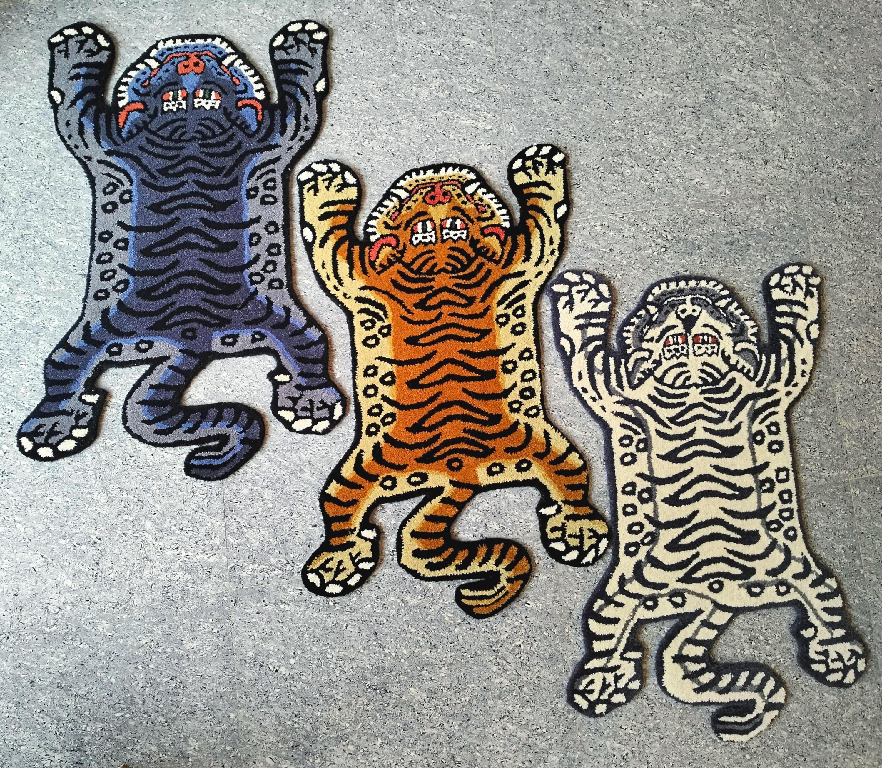 White Tiger Rug Tibetan - Etsy Canada
