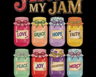 Jesus is My Jam and I'm Here to Spread It Vintage PNG (Digital Download)