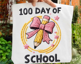 100 dagar av skolan PNG, fuskgarns blyertspenna rosett, design digital nedladdning, virkad virknål, flickor 100 dagar av skolan PNG, lärare 100 dagar png