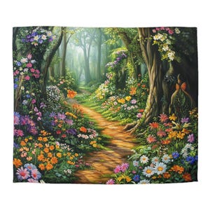 Romantic Floral Microfiber Duvet Cover | Enchanted Forest Bedding, Nature-Inspired Comforter Set, Bedroom Décor, Gift for Garden [...]