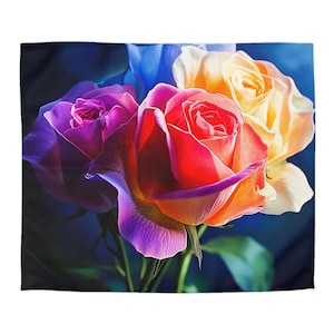 Flower Bouquet Microfiber Duvet Cover | Floral Bedroom Decor, Gift for Her, Home Comforts, Spring Decor, Unique Bedding