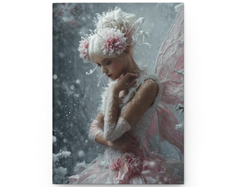 Snow Fairy Hardcover Journal | Winter Fantasy Notebook