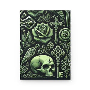 Gothic-Themed Hardcover Journal, Artistic Writing Notebook, Unique Gift for Writers, Secret Keeper, Dark Aesthetic Decor