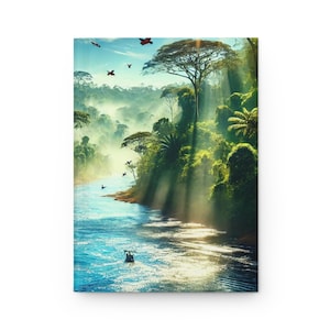Dziennik w twardej oprawie Serene Nature, notatnik do pisania o tematyce dzikiej przyrody, prezent przyjazny dla środowiska, dziennik podróży, dziennik miłośnika przyrody, dziennik przygód