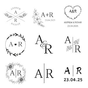Grabador de nombre personalizado para bodas, grabador de monograma personalizado, grabador de servilletas, grabador de nombre para sobres e invitaciones, regalo de boda.