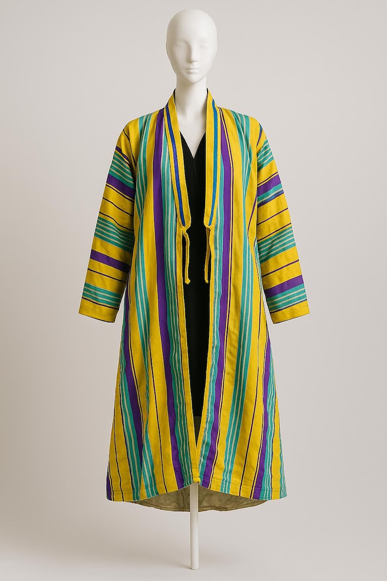 Chapan Robe Antique Uzbek Silk Chapan Robe • 1920s–30s • Full Silk Outer & Silk ...