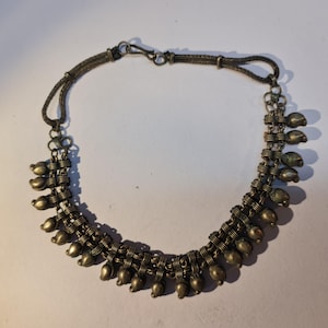 Antik Tribal Silber Halskette Zentral Asiatischer Ethnic Schmuck Handmade Kuchi Afghan Choker 1910-1930