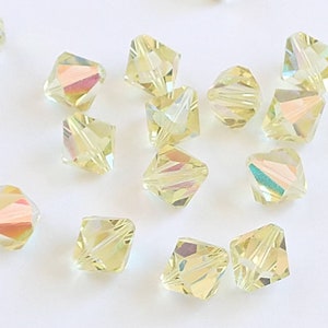 Light Yellow Jonquil AB Swarovski Extra Large Crystals Article 5301 Bicone  4 beads 15mm