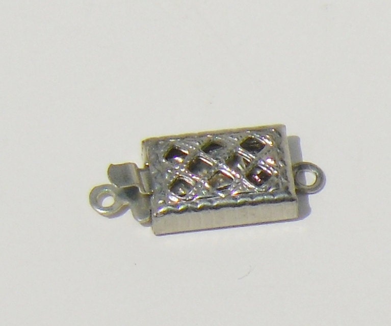 小物 SILVER SMITH FIN Amazon.com: 925 Sterling Silver Long Rectangular Spring Bail