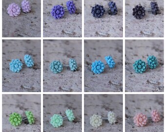 B3G1 free FILRTY SERIES - Small Daisy Flower Earrings . . . Buy 3 Get 1 FREE . . . Tiny Flower Posts, Titanium, Daisy Earrings, Nickle Free