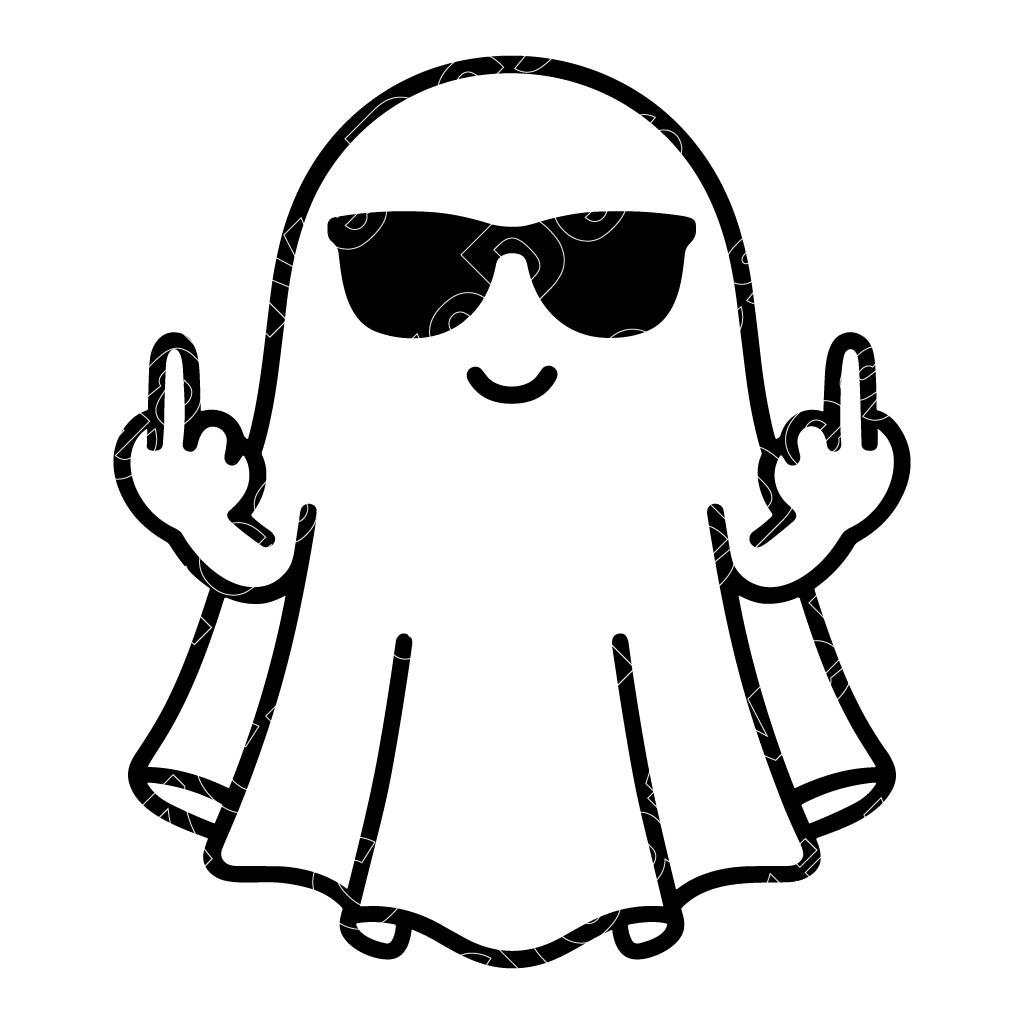 Ghost Emoji Funny Vector Illustration, Ghost Svg, Ghost Png, Jpg, Ghost Art, Ghost Clipart, Ghost Silhouette, Silly Ghost, Cartoon Ghost