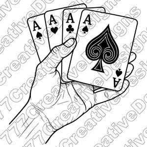 Illustrazione vettoriale di Asso di Picche, Asso di Picche in formato SVG, Asso in formato PNG, Jpg, Arte delle carte di picche, Clipart, Silhouette di Asso, Asso di carte da gioco, Poker di picche