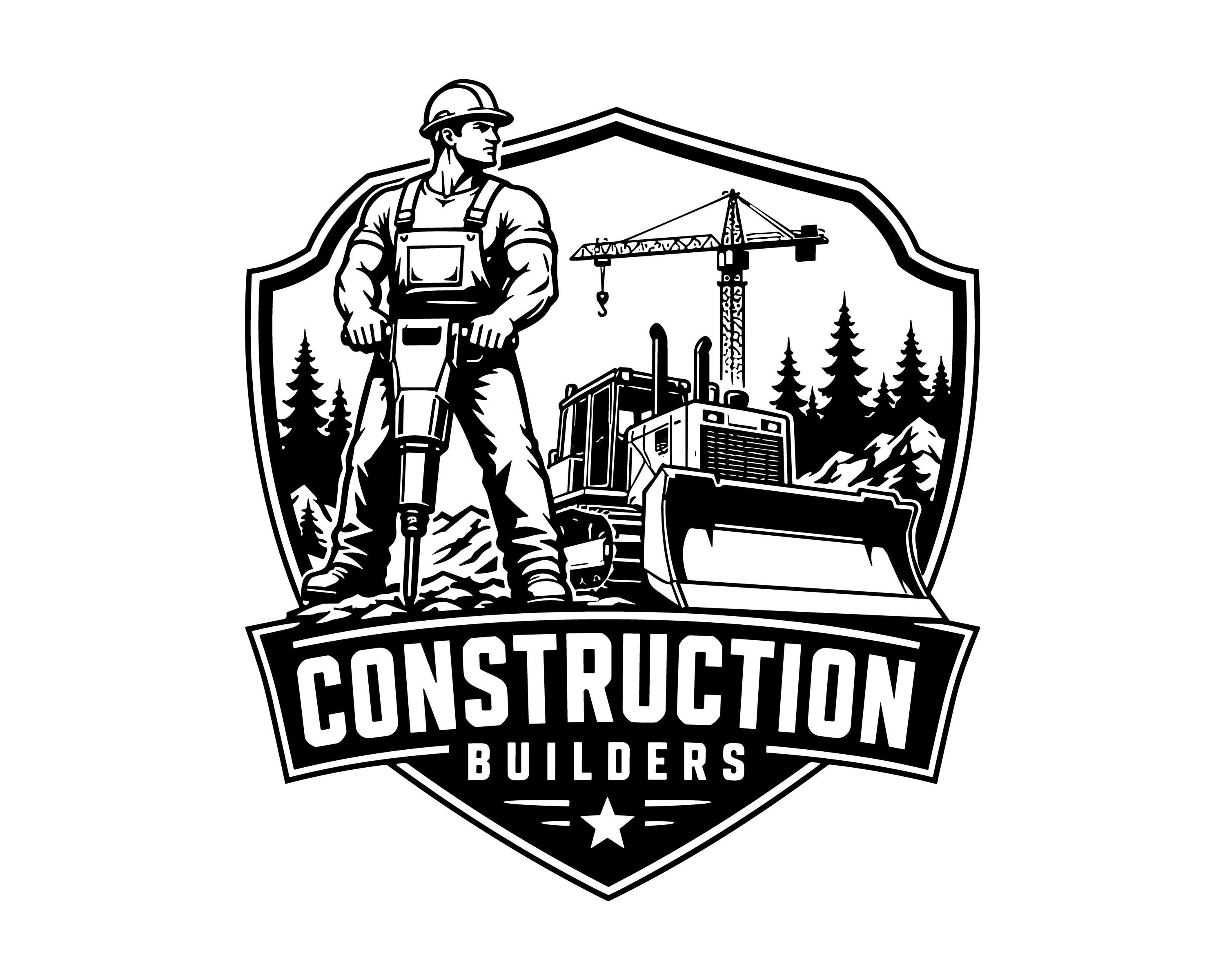 Construction Builder Vector Illustration, SVG, PNG, JPG, Builder Art, Builder Clipart, Builder Silhouette, Construction Logo, Builder Logo