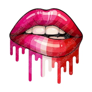 Ilustración vectorial de labios de orgullo lésbico, labios SVG, labios PNG, JPG, arte de labios, imágenes prediseñadas de labios, archivos de corte, silueta de labios, labios de orgullo, labios LGBT
