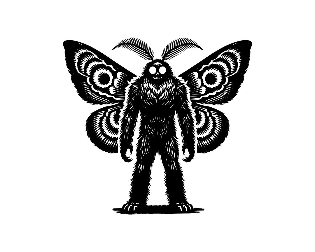 モスマンのベクターイラスト、モスマンのSVG、モスマンのPNG、JPG