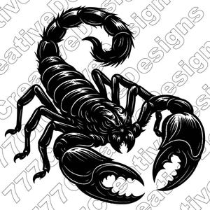 Scorpion Vector Illustration, Scorpion Svg, Scorpion Png, Scorpion Art, Scorpion Clipart, Scorpion Silhouette, Desert Scorpion, Big Scorpion