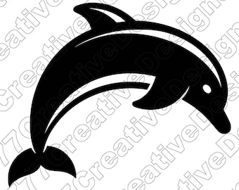 Delphin-Vektorgrafik, Delphin-Svg, Delphin-Png, Jpg, Delphin-Kunst, Delphin-Clipart, Delphin-Silhouette, Ozeandelphin, springender Delfin
